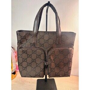 Gucci GG Canvas Tote Bag in Brown
